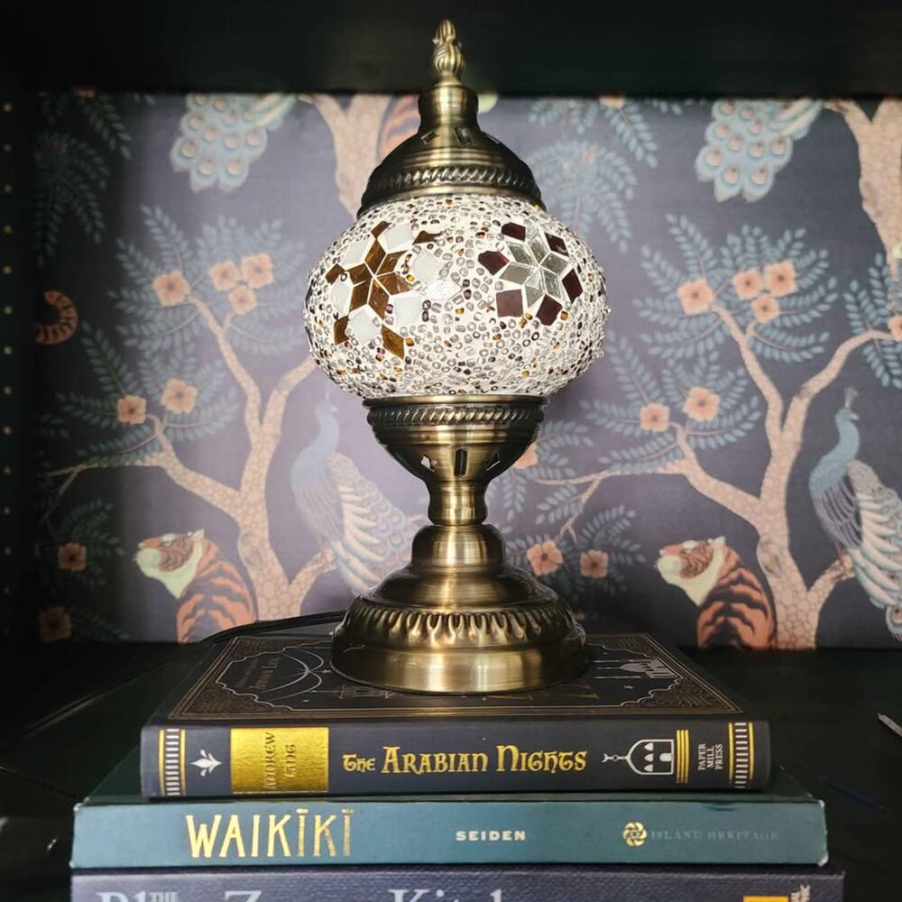 Turkish lamp table lamp mosaic stained glass middle eastern moroccan lantern